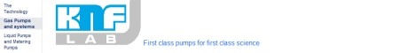 KNF Laboratory pumps for air, gases and vapors