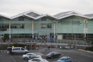 Arrival at Birmingham International Airport